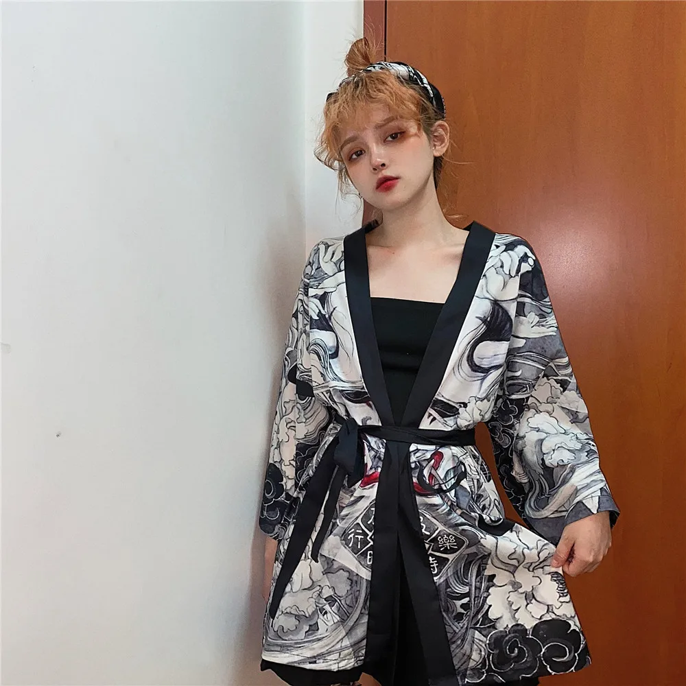 Demon, Ki Je Natisnjena Japonski Kimono Tradicionalna Oblačila Anime Kimono  Majice ženske Samurai Haori Hombre Yukata človek Jopico Majica Akcija -  Center 